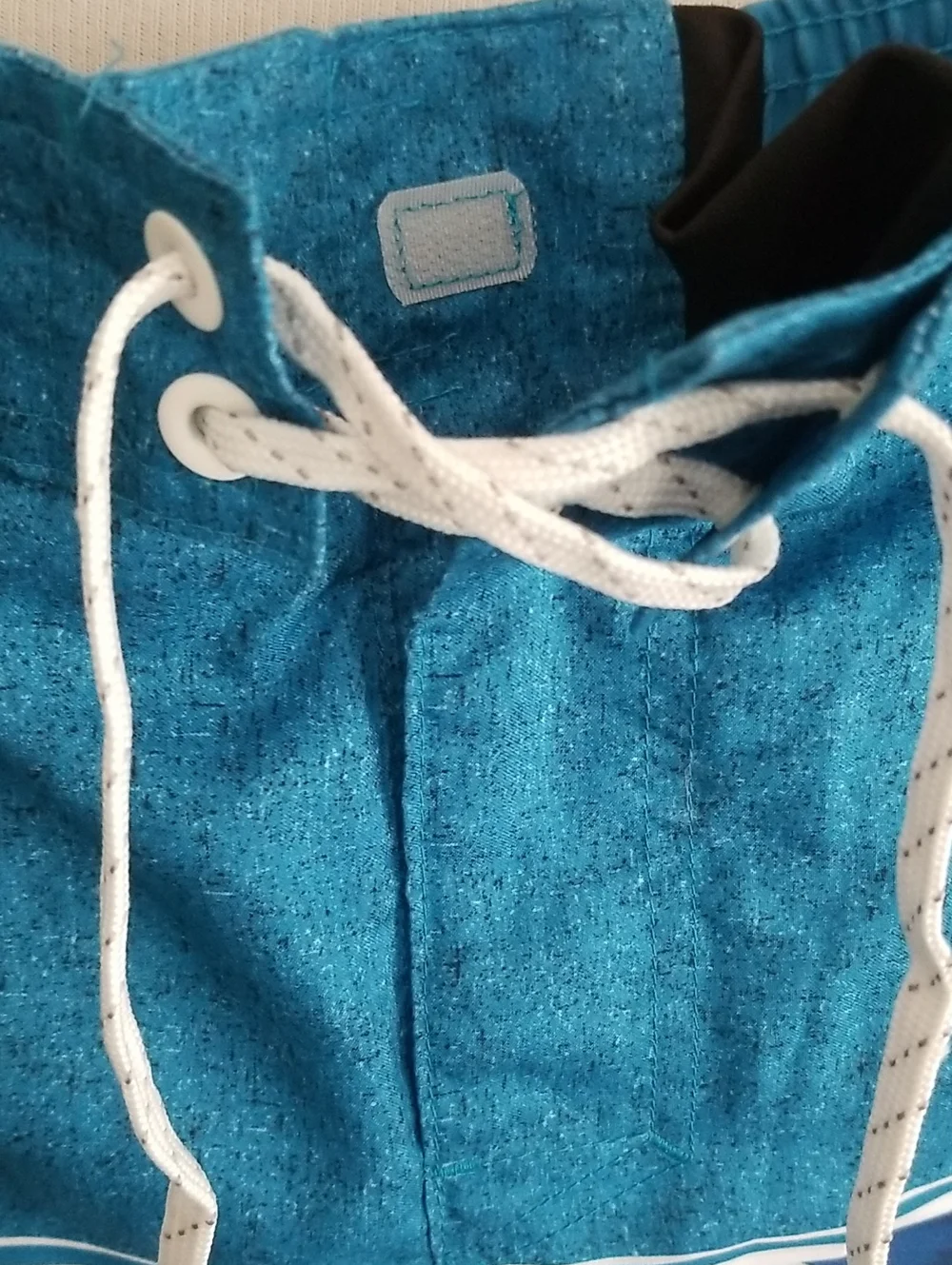 New True Craft Navy and Teal Shark Swim Shorts